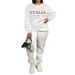 Women's round Neck Long Sleeve Sweatshirt Letter Print Fashion European American Style Cross Border New 0019_ecoleips.com