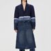 Women's Clothing Women's European American Style Patchwork Denim Trench Coat Niche Wool Color Block Mid-Length Winter Design_ecoleips.com