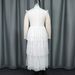 Women's Clothing New See Through Sleeves Half High Collar Lace Skirt Party Banquet Elegant Style Dress Dresses_ecoleips.com
