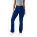 Women’s Clothing New High Elastic Yoga Denim Flared Pants For Women Slimming Hip Lifting Zipper Pocket Fitness Outer Wear Casual Pants_ecoleips.com