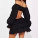 Sexy Slim Fit Cropped Top And Pleated Skirt Set Long Sleeved European And American Style Cross Border Wholesale Women's Clothing_ecoleips.com