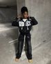 Unisex European American Hooded Sweatshirt Casual Trousers Set Fashion Hip Hop Rock Print Streetwear Sweatshirt Jacket_ecoleips.com