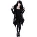 Gothic Moon Print Longline Hooded Cardigan – Punk Streetwear Oversized Sweater For Women (Fall Collection)_ecoleips.com
