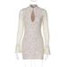 French Lace Bell Sleeve Dress – Elegant Hollow Out Bodycon Dress For Date Night & Cocktail Parties (Black/Buff/White, S-L)_ecoleips.com