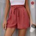 Summer Hot Shorts, Fashionable, Casual, Refreshing, Comfortable, High Waisted, Solid Color Shorts For Women_ecoleips.com
