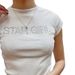 Summer New Arrival: American Street Style, Personalized Trendy Letter Rhinestone Embellished Short Crop Top With Round_ecoleips.com