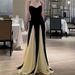 Women's Clothing Spring And Summer New Fashion Temperament Elegant Sexy Royal Sister Slim Contrast Color Suspender Dress_ecoleips.com