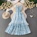 Women's Elegant V Neck Slip Dress With Heavy Crochet Sequins Slimming Sophisticated A Line Skirt For Summer_ecoleips.com