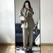 girl Fashion Casual Blazer Women's 2025 Spring Autumn New Korean Style Loose Slimming Two-Piece Suit Set_ecoleips.com