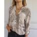 Women's Clothing New Fashion Design V Neck Printed Tops_ecoleips.com