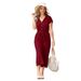 Women's V-Neck Belted Short-Sleeve Jumpsuit, Elegant Casual Romper For Summer In Earth Tone Colors Versatile Color Palette_ecoleips.com