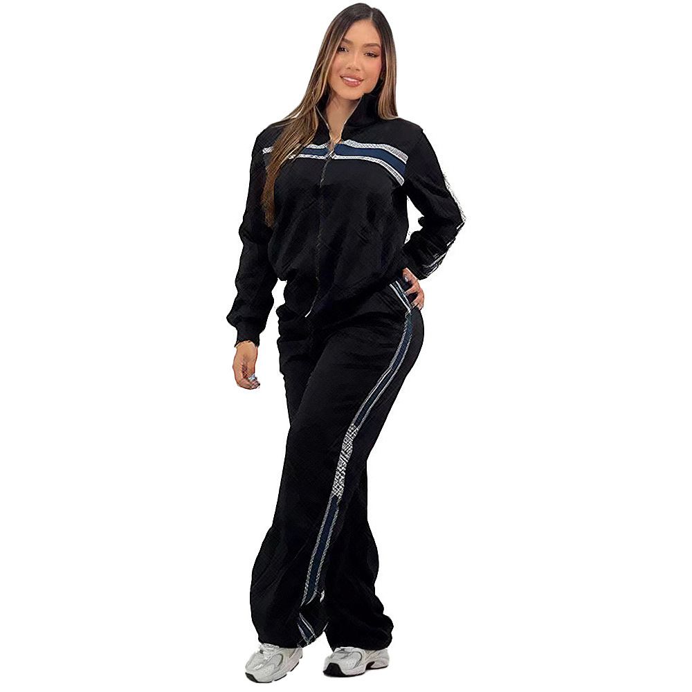 European And American Style Women's Trendy Fashion Temperament Casual Suit Steel Pressed Printed Wide Leg Two Piece Set_ecoleips.com