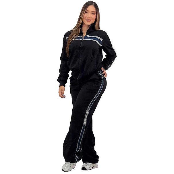 European And American Style Women's Trendy Fashion Temperament Casual Suit Steel Pressed Printed Wide Leg Two Piece Set_ecoleips.com