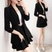 girl Girl Spring Autumn Fashion Red Suit Set For Women, Elegant Pleated Skirt Two-Piece Set, College Style, Youthful And Stylish_ecoleips.com