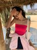 Women's Clothing Sleeveless Short Tube Top Female Summer Style Personality Fashion Dopamine Color Eye Catching_ecoleips.com