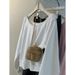 European American Style Solid Color Off-shoulder Pullover Sweatshirt For Women, Spring And Autumn Thin Loose Long-sleeve_ecoleips.com