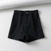 2025s Peach Butt Denim Shorts For Women Summer Solid Color Slim Fit High Waist Elastic Casual A-line Hot Pants_ecoleips.com