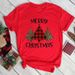 Merry Christmas Tree Santa Claus Plus Size Women's Cartoon Simple Fashion Short Sleeve T-Shirt_ecoleips.com