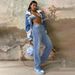 Cross Border Foreign Trade New Women's Pants Sexy Loose European And American Style Hole High Waist Wide Leg Trousers Casual Jeans_ecoleips.com