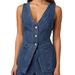 Women's Sleeveless High-Waisted Pant Set With Denim Shorts Spring/Autumn Summer Collection Regular Size_ecoleips.com
