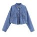 Women's Denim Shirt & Wide-Leg Jogger Pants Set - Stylish Urban Outfit For Casual & Office Wear Fashion Trends_ecoleips.com