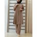 Muslim Women's New Solid Color Two-Piece Shirt And Casual Loose Pants Set_ecoleips.com