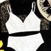 Women's Clothing Sexy Pearl Strap Bikini Swimsuit For Women High-Waisted Two Piece Solid Color Swimwear For Formal & Casual_ecoleips.com