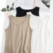 2025 Spring Summer New Spandex Yarn Solid Color Tank For Women Pure Desire Slim Fit Slimming Short Top Anti-Exposure_ecoleips.com