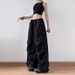 American Workwear Casual Women's 2025 Spring New Straight Parachute High Street Loose Wide Leg Pants_ecoleips.com