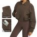 Women's Windproof Warm Sports Top Zip Up Outdoor Hiking Running Jacket Loose Fitting Autumn Winter_ecoleips.com