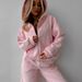 Women's Casual Hooded Sweatshirt With Pocket & Jogger Pants Set - Comfortable Streetwear Two-Piece Outfit (S/M/L/XL,)_ecoleips.com
