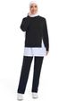 Straight Arab Sportswear Hui Muslim Solid Color Two-Piece Casual Sweatshirt Set Y020_ecoleips.com
