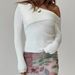 Sexy Slim Off-Shoulder Turn-Down Collar Long Sleeve Ribbed Knit Sweater For Women Fashion Trends Spring And Autumn_ecoleips.com
