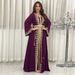AB422 Muslim Dress Middle East Cross-Border Trade Women's Fashion Ribbon Robe Two-Piece Set New Style_ecoleips.com