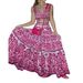 Women's Elegant Two-Piece Print Skirt Set A-Line Ankle-Length Swing Suit Casual Summer Fashion Polyester_ecoleips.com