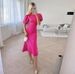women's summer new round neck bubble short sleeve dress fashionable and elegant slim high waist long skirt female_ecoleips.com