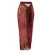 Women's Quick Drying Breathable Beach Dress Floral Print Sun Protection Cover up Skirt Cross Border Swimsuit European American Style_ecoleips.com