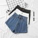 Women's Trendy Rolled up Denim Shorts Summer Thin A-Line Straight Leg Casual Wide Leg Hot Pants Hot Summer New_ecoleips.com