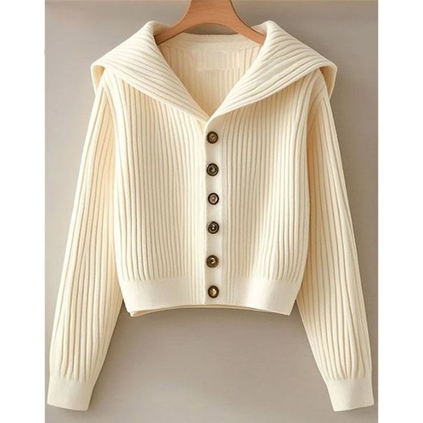 K Fashionable Retro Lazy Style High-end Feeling Sweater, Slimming Knitted Cardigan For Women's Clothing._ecoleips.com
