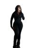 Women's Clothing Cross Border Supply Sexy Tight Long Sleeved Micro Flared Two Piece Suit_ecoleips.com
