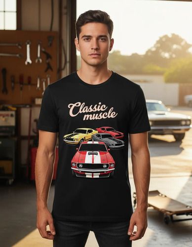 Women's T-Shirts Tshirt Muscle Freaks Classic Car Style Mustang Mach 1_ecoleips.com