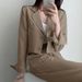Women's Clothing Spring Style Women's Blazer Petite Figure Stylish Design Elegant Commuter Suit Set For Formal & Casual For Women_ecoleips.com