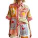 Women's Clothing Casual Fashion Linen Shirt Collar Cardigan Long Suit_ecoleips.com