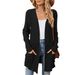 Aria Basics Aria Basics European And American Cross-Border Trade 2024 Autumn/Winter New Solid Color Fleece Pocket Long Sleeve Cardigan_ecoleips.com