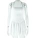Women's Clothing Fashion Solid Color Dress Sexy Sling One Shoulder Sleeveless Backless A Line Skirt_ecoleips.com