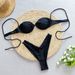 Verve 2024 New Bikini Underwire Solid Color Sexy Two-Piece Women's Swimsuit Swimwear_ecoleips.com