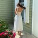 Women's Plaid Patchwork Dress Sleeveless French Summer Style Yellow White Embroidery New Cross Border_ecoleips.com