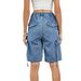 Women's Clothing Washed Personalized Denim Workwear Shorts_ecoleips.com