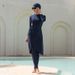 Conservative Women's Long Sleeve Swimsuit Four Piece Set Southeast Asian Fashion Beach Vacation Long Pants Swimwear_ecoleips.com