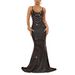 Women’s Clothing fashion women's suspenders sleeveless hot diamond sexy backless long dress_ecoleips.com